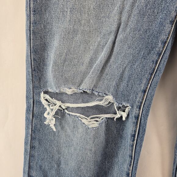 Abrand Jeans Womens 27 NEW High & Wide Alexis Rip Organic Cotton Vintage Blue - Picture 5 of 15